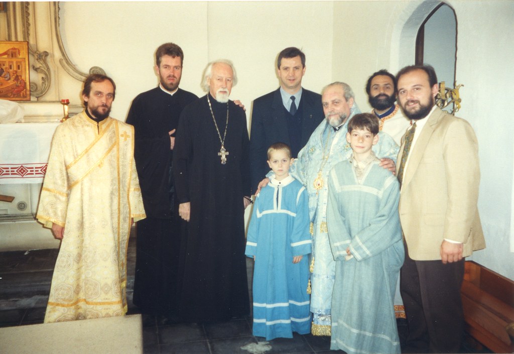 Ο πάτερ Ιγνάτιος Peckstadt μαζί με τον Αθηναγόρα και τον Dominique Verbeke / ΙΜ Βελγίου