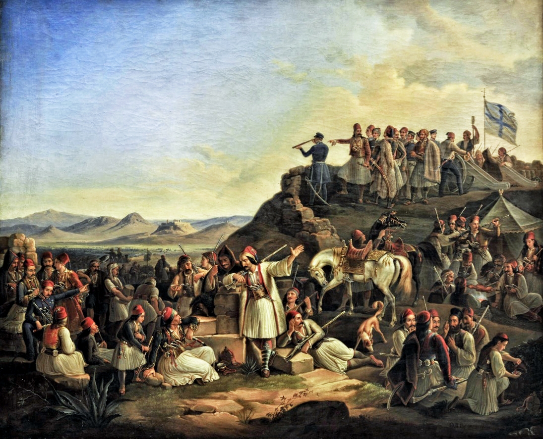 ΒΡΥΖΑΚΗΣ, ΘΕΟΔΩΡΟΣ (1814 Η 1819-1878): ΤΟ ΣΤΡΑΤΟΠΕΔΟ ΤΟΥ ΚΑΡΑΪΣΚΑΚΗ. 1855. ΛΑΔΙ ΣΕ ΜΟΥΣΑΜΑ 145X178 ΕΚ.. ΕΘΝΙΚΗ ΠΙΝΑΚΟΘΗΚΗ